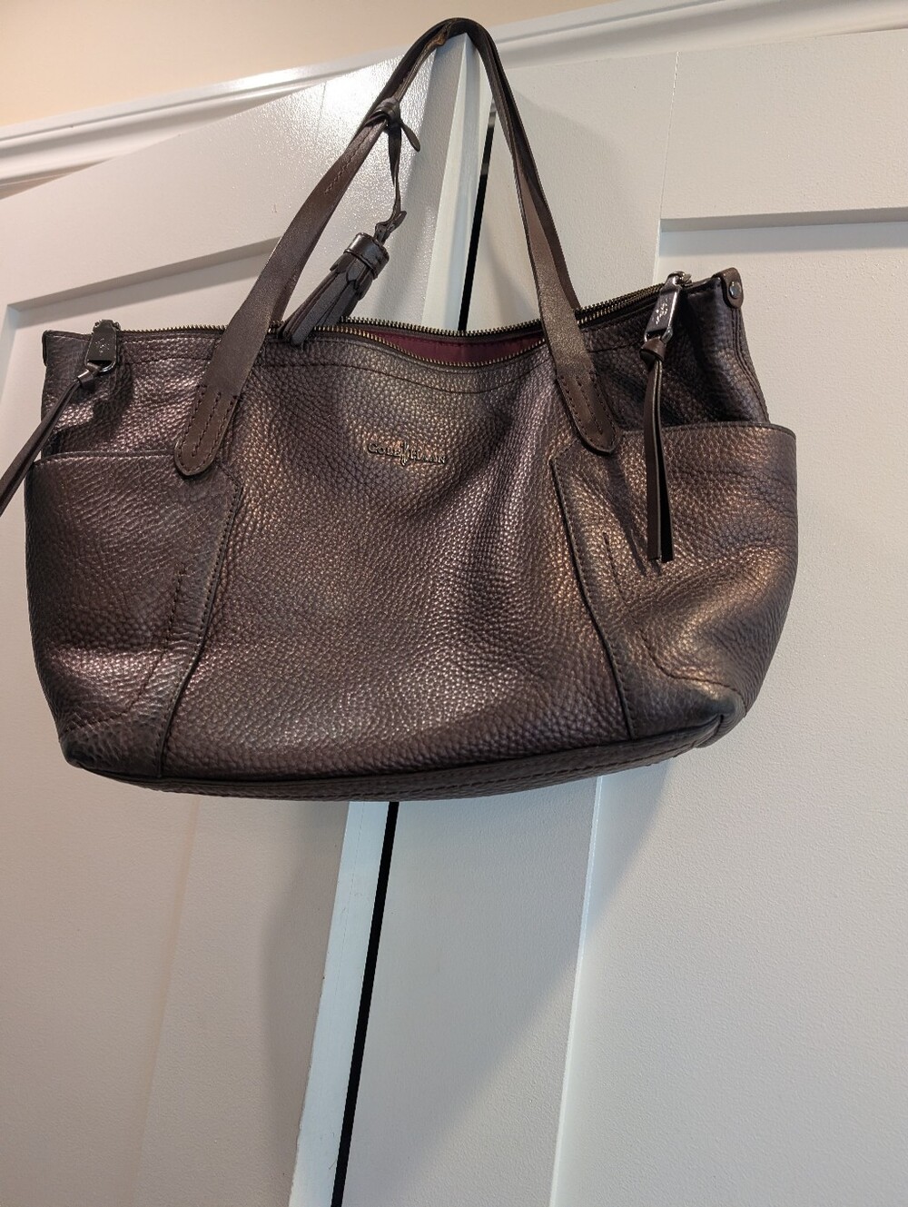 Cole Haan Bronze Leather Shoulder Bag